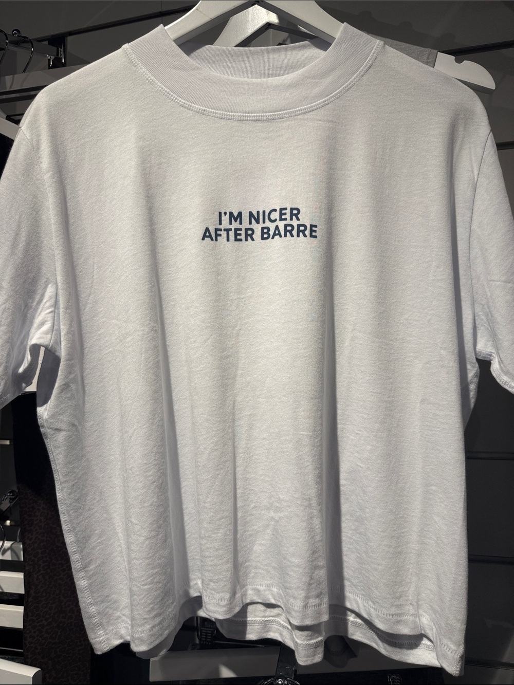 Pure Barre White Tee I’m Nicer After Barre